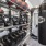 a gym with weights